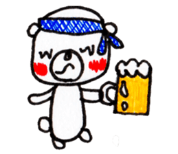 Polar bear red cheeks 3 sticker #9046848