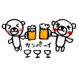 Polar bear red cheeks 3 sticker #9046849