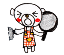 Polar bear red cheeks 3 sticker #9046851