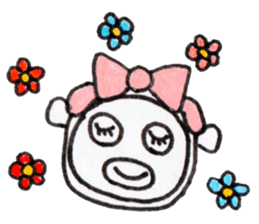 Polar bear red cheeks 3 sticker #9046853