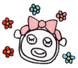 Polar bear red cheeks 3 sticker #9046853