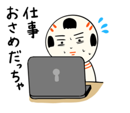 kokeshi doll winter sticker #9047232