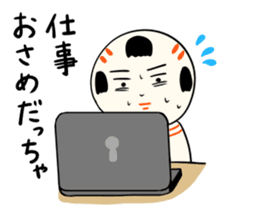 kokeshi doll winter sticker #9047232