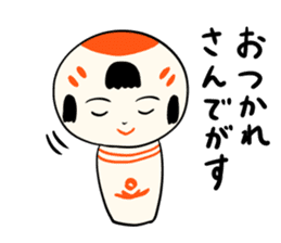 kokeshi doll winter sticker #9047233