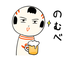 kokeshi doll winter sticker #9047234