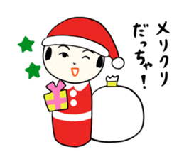 kokeshi doll winter sticker #9047235