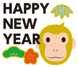 Monkey stickers for year-end & new-year sticker #9047316