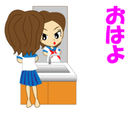 It is a high school girl sticker #9047476