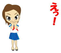 It is a high school girl sticker #9047494