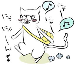 The daily right good day of white cat sticker #9048763