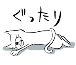 The daily right good day of white cat sticker #9048779