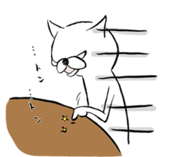 The daily right good day of white cat sticker #9048787