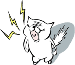 The daily right good day of white cat sticker #9048789