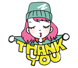 BB Hipgirl on street by La Pluie sticker #9049188