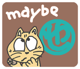 Cat / Chat 1 English ver. sticker #9052859