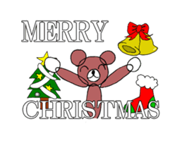 HAPPY CHRITMAS BEAR sticker #9053098