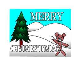 HAPPY CHRITMAS BEAR sticker #9053103