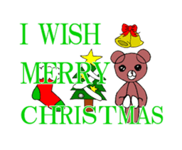 HAPPY CHRITMAS BEAR sticker #9053129