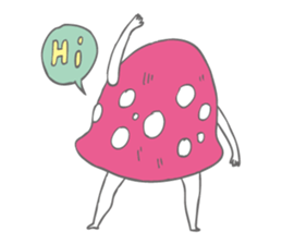 little red mushroom sticker #9054177