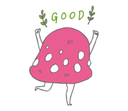 little red mushroom sticker #9054178