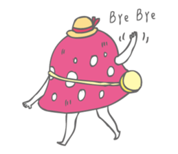 little red mushroom sticker #9054180