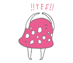 little red mushroom sticker #9054182