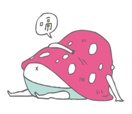 little red mushroom sticker #9054185