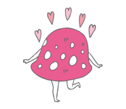 little red mushroom sticker #9054187