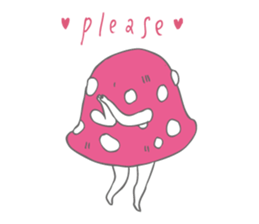 little red mushroom sticker #9054189
