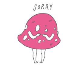 little red mushroom sticker #9054191