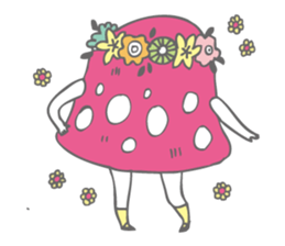 little red mushroom sticker #9054209