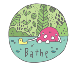 little red mushroom sticker #9054213