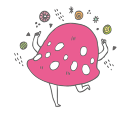 little red mushroom sticker #9054215