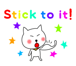 Cat was named Shiro sticker #9056399