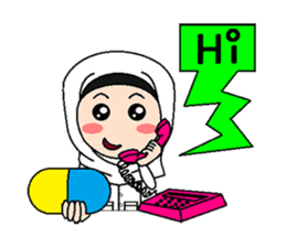 Hijab Nurse (English version) sticker #9056618