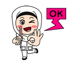 Hijab Nurse (English version) sticker #9056622