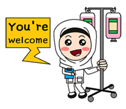 Hijab Nurse (English version) sticker #9056641