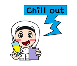 Hijab Nurse (English version) sticker #9056653