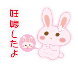 The pregnancy and delivery rabbit sticker #9058056