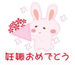 The pregnancy and delivery rabbit sticker #9058057