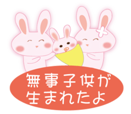 The pregnancy and delivery rabbit sticker #9058058