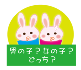 The pregnancy and delivery rabbit sticker #9058060