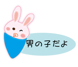 The pregnancy and delivery rabbit sticker #9058062