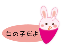 The pregnancy and delivery rabbit sticker #9058063