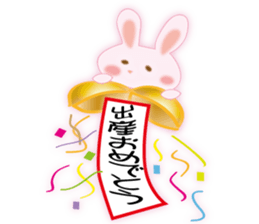 The pregnancy and delivery rabbit sticker #9058065