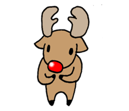 Santa and reindeer Christmas ! sticker #9058457