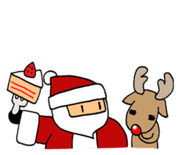 Santa and reindeer Christmas ! sticker #9058460