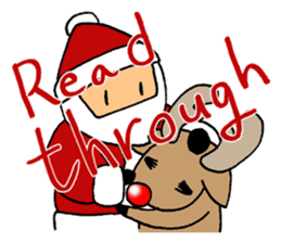 Santa and reindeer Christmas ! sticker #9058461
