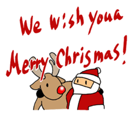 Santa and reindeer Christmas ! sticker #9058462