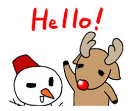 Santa and reindeer Christmas ! sticker #9058477